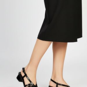 Black Heel Sandal 1.5 inch Heel