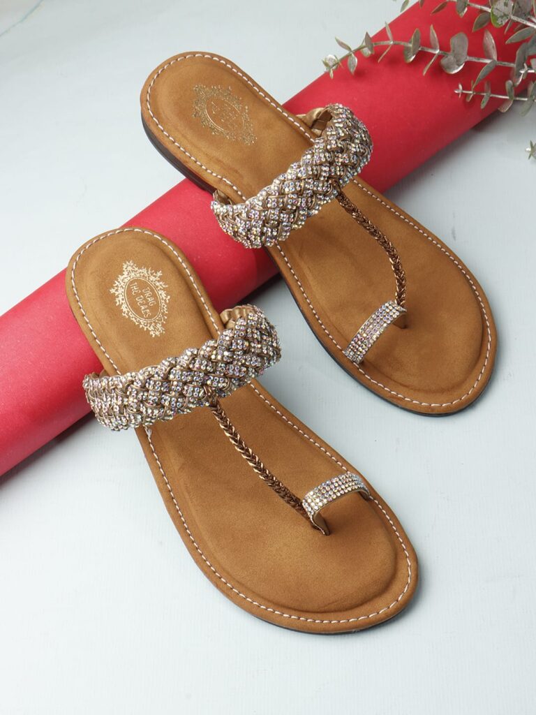 Copper Fashion Flat Sandal