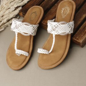 White Fashion Flat Sandal