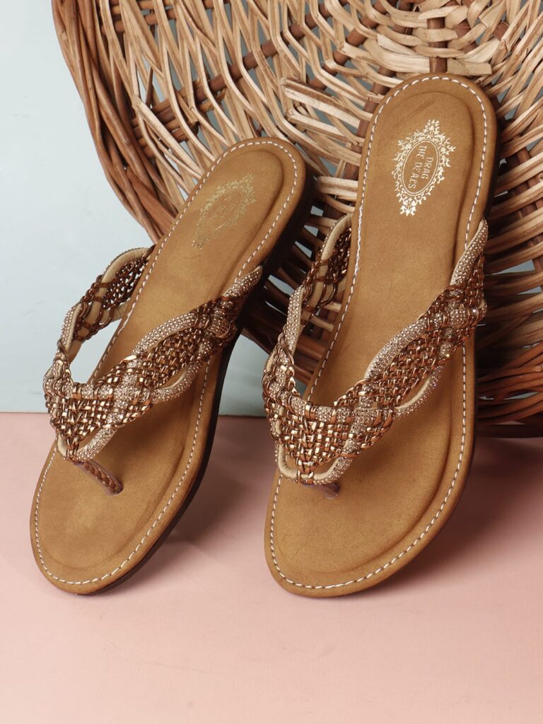 Copper Fashion Flat Sandal